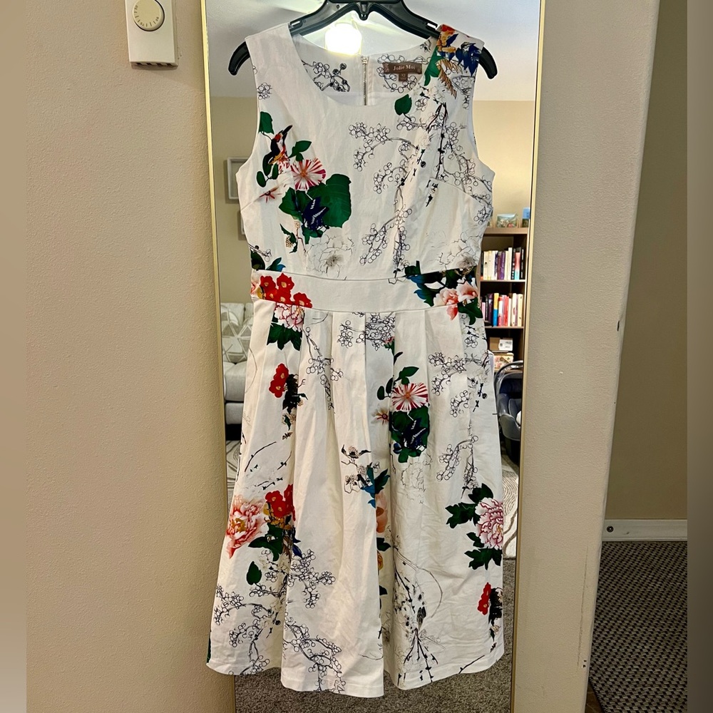 Jolie Moi Fit & Flare Midi Dress